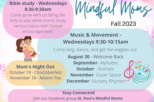 Mindful Moms Fall Schedule 2023