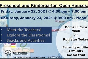 Preschool and Kindergarten Open Houses!